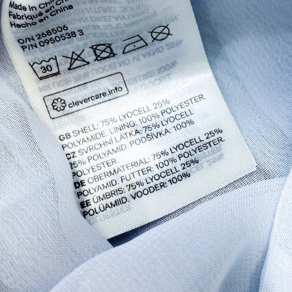 Whimsical Long A-Line Skirt H&M Women's Layered Pleated Chiffon Style - Picture 10 of 10